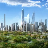 Wuhan bridgehead cbd waterfront