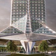 Tower base perspectival elevation-sm