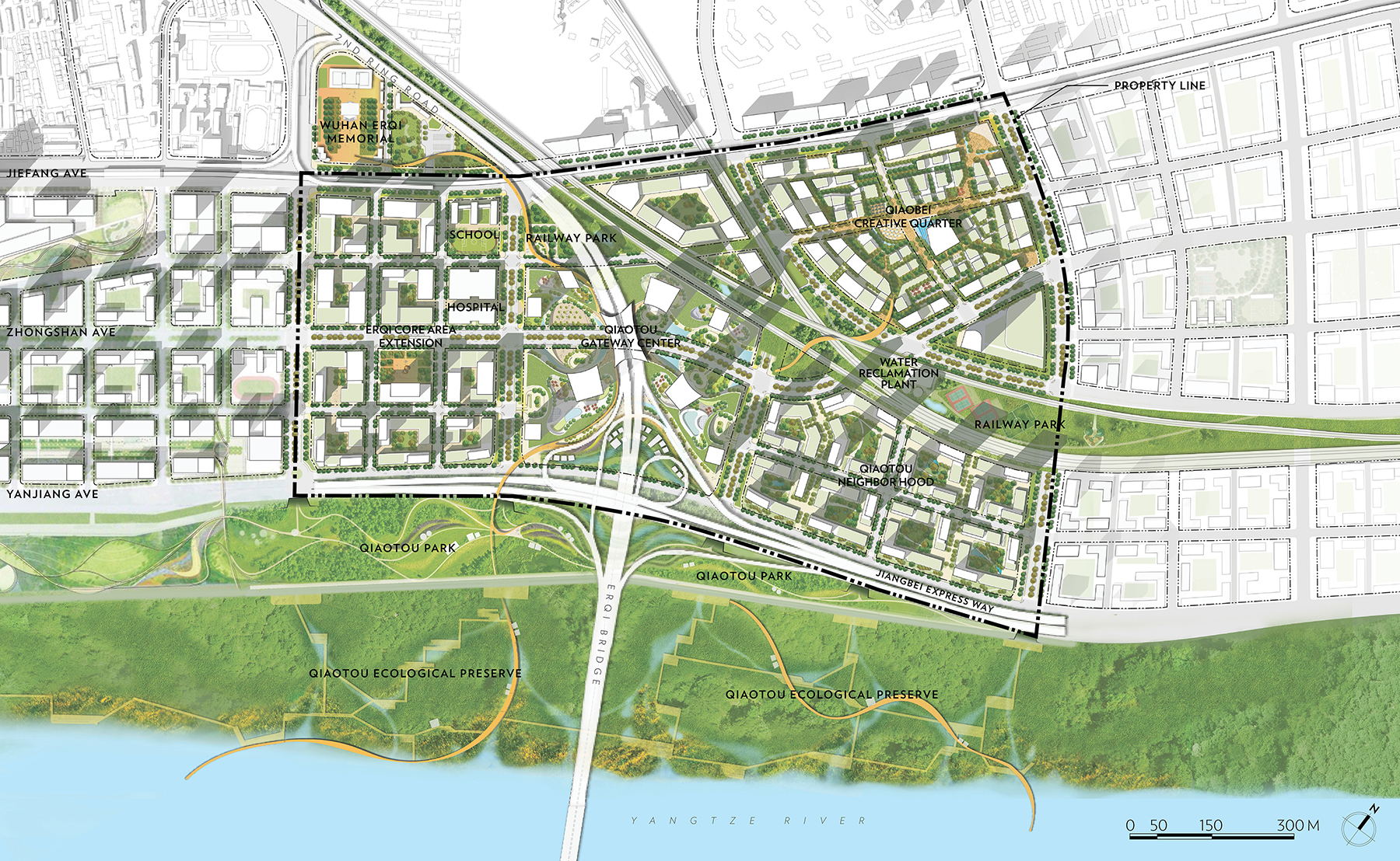 Wuhan bridgehead cbd site plan